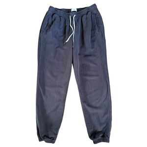 Jason Scott Mens Pima Cotton Joggers Charcoal Gray Sweatpants Large